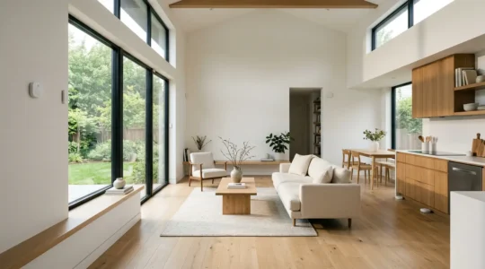 Installation complète de capteurs intelligents dans une maison moderne avec dispositifs de surveillance et automatisation