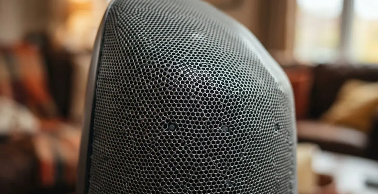 Capteur de qualité d'air moderne dans un intérieur familial