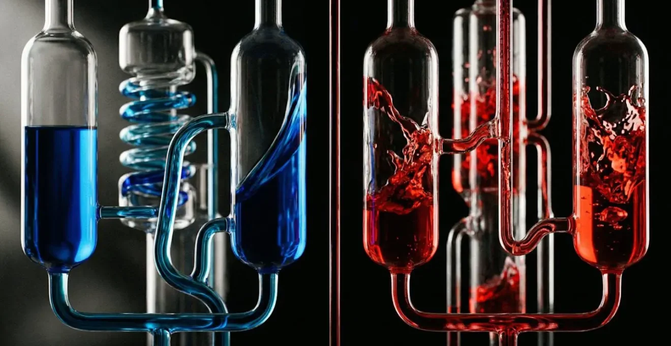 Graphique montrant deux courbes de température, l'une stable avec PID, l'autre oscillante avec On/Off