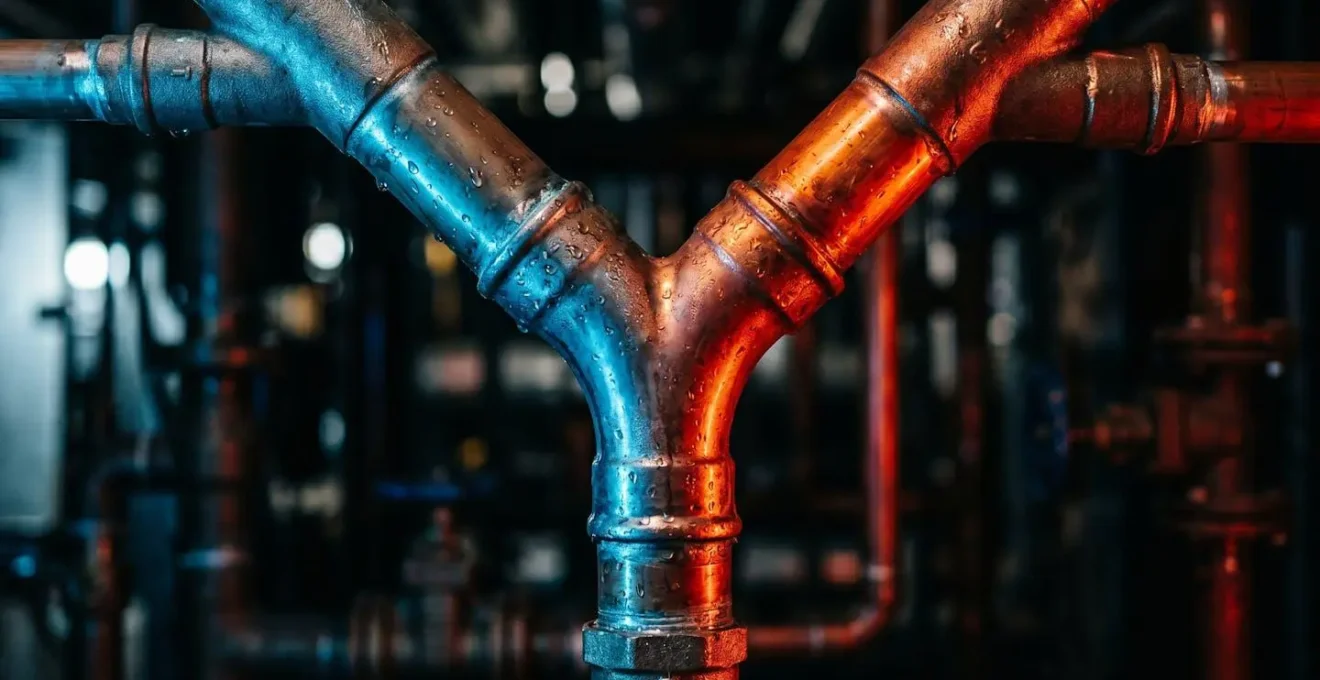 Graphique comparatif montrant deux courbes de loi d'eau adaptées aux bâtiments à forte et faible inertie