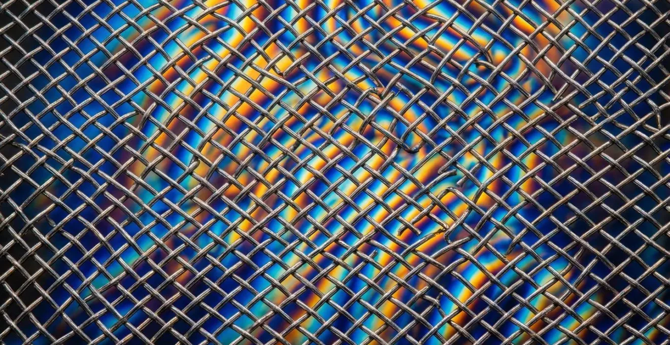 Visualisation macro des interférences d'ondes radio avec patterns de diffraction colorés