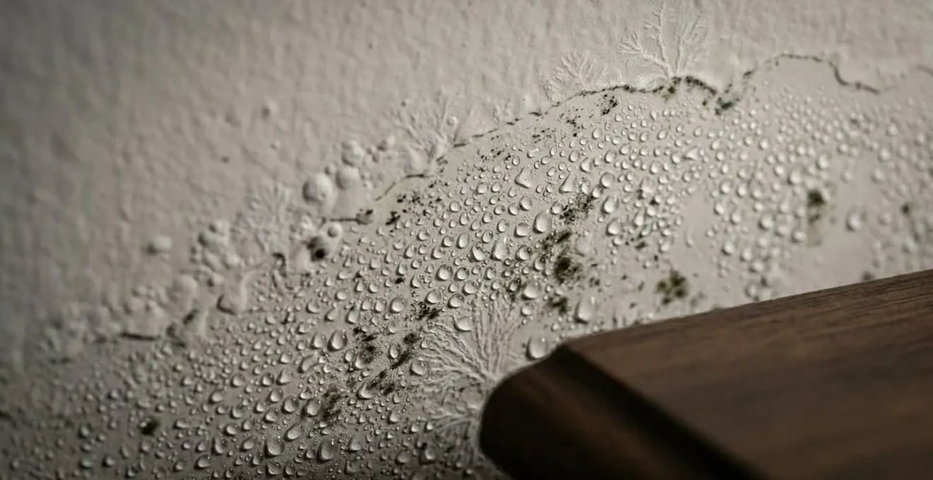 Zone de condensation invisible créée par un meuble contre un mur extérieur non isolé